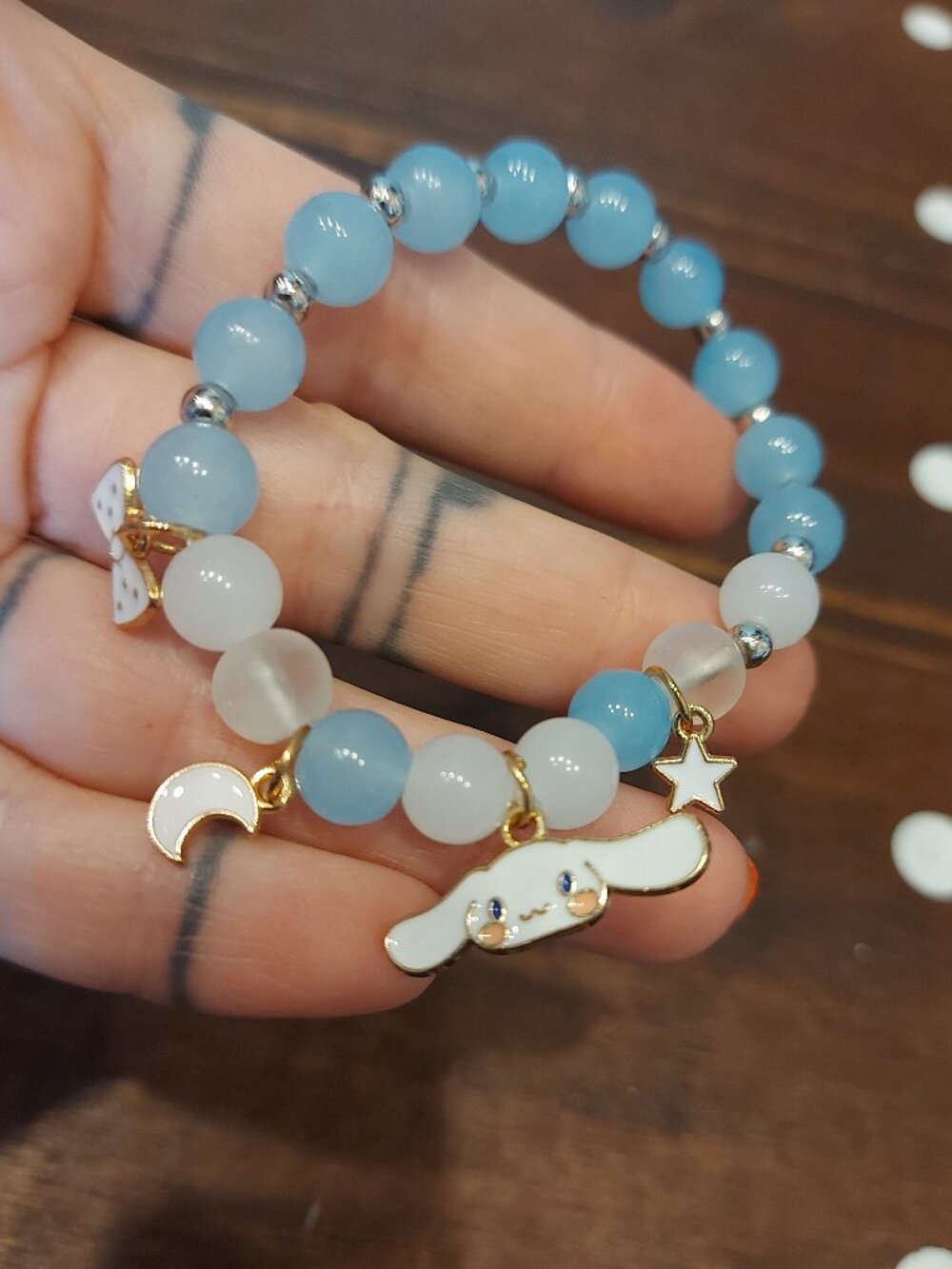 Cinnamoroll Beaded Charm Bracelet